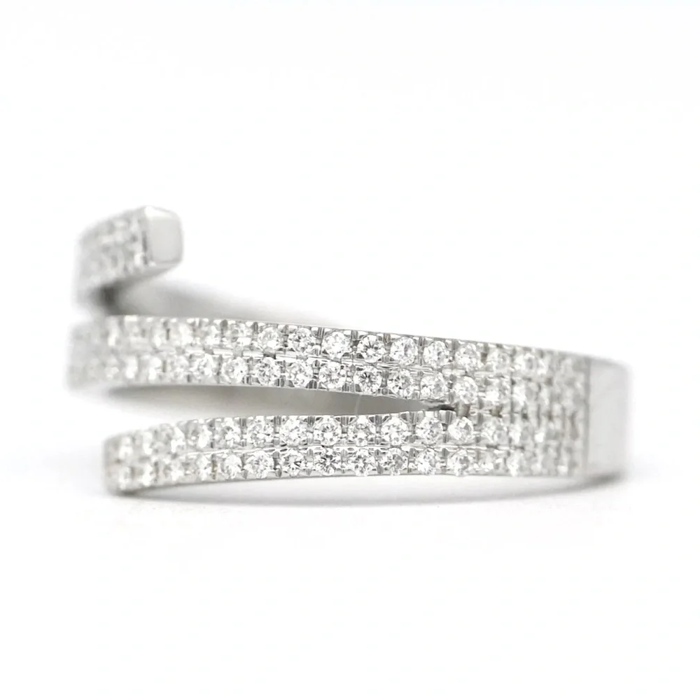 SALE! Movado 18K Gold VS Diamond Ring - Finger Cuff - Toe Ring -Spiral Wrap Coil - Picture 11 of 12